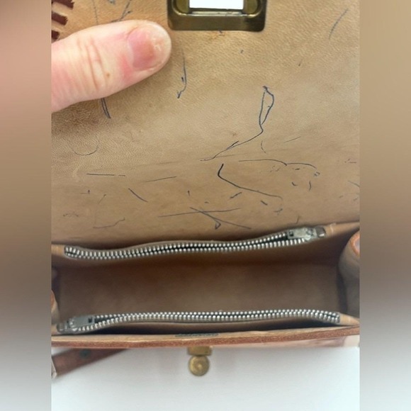 Vintage Four Jay's Hand Tooled Leather Purse Floral Western Bag Albuquerque NM - Picture 11 of 16